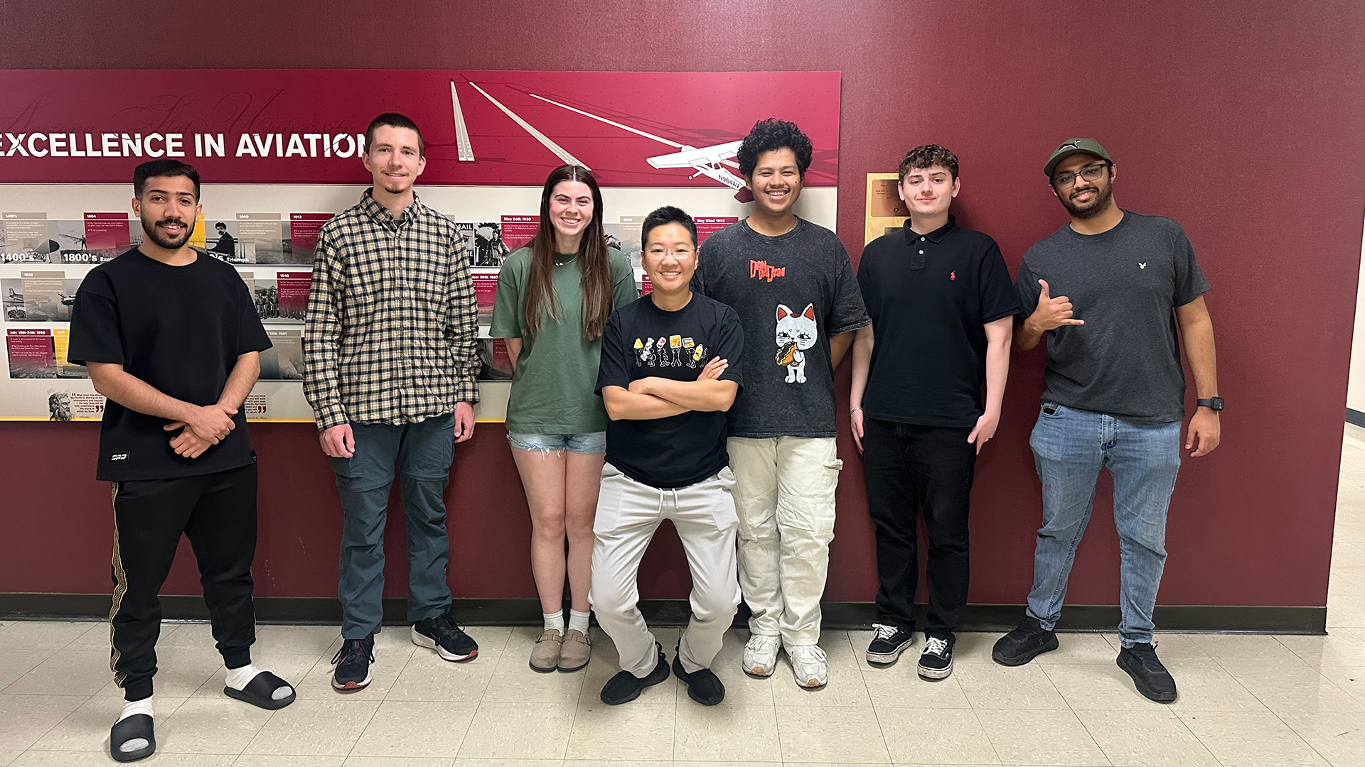 The Phoenix P50 TCAS RA Team. Students pose happily together.