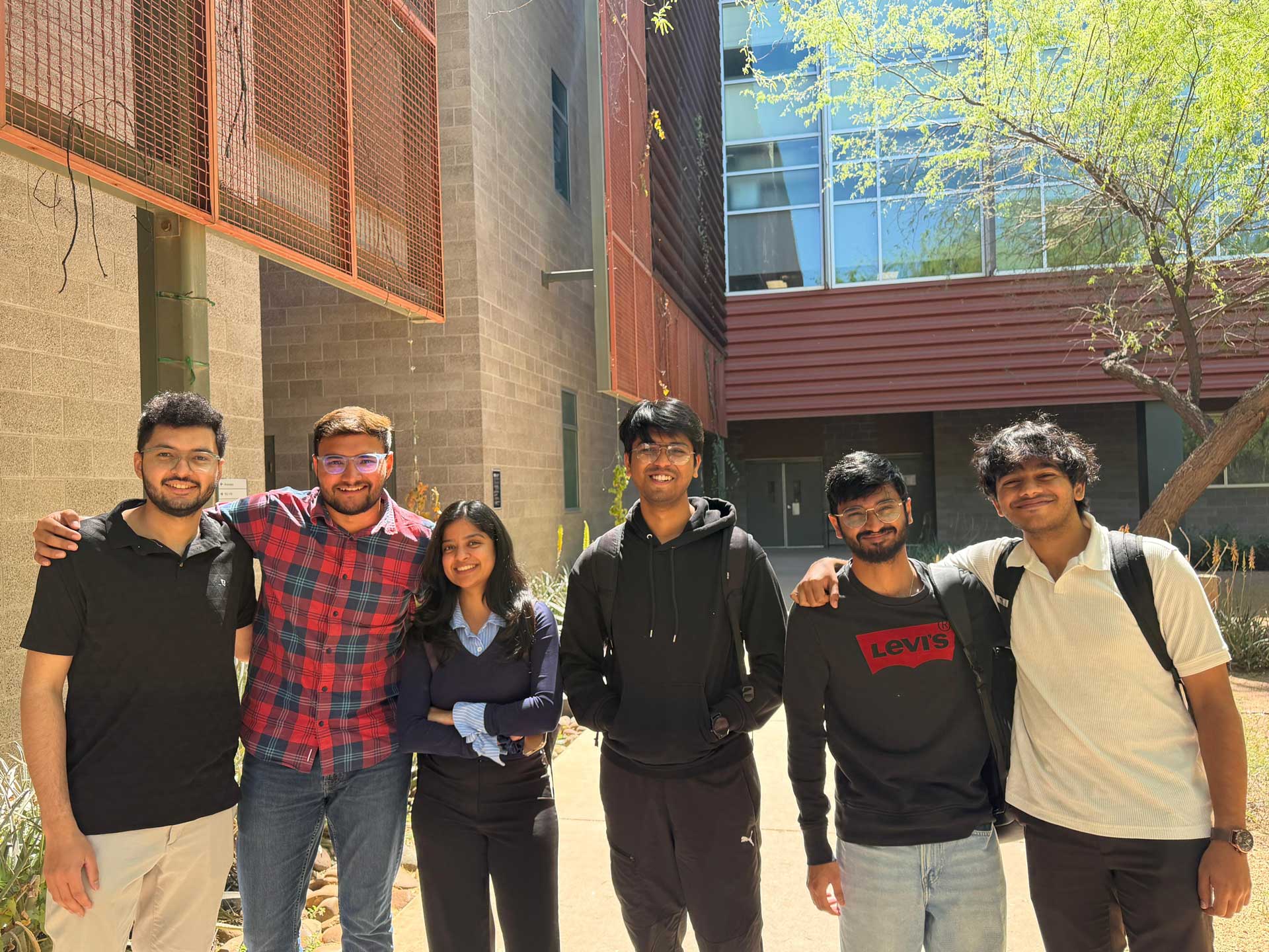 Arjun Harish, Dhairya Rupesh Kamalia, Harshil Utpal Dave, Raj Mani Mitresh Mani, Samanvitha Patel and Sumanth Kannan of Faculty Team 7 in SER 517.