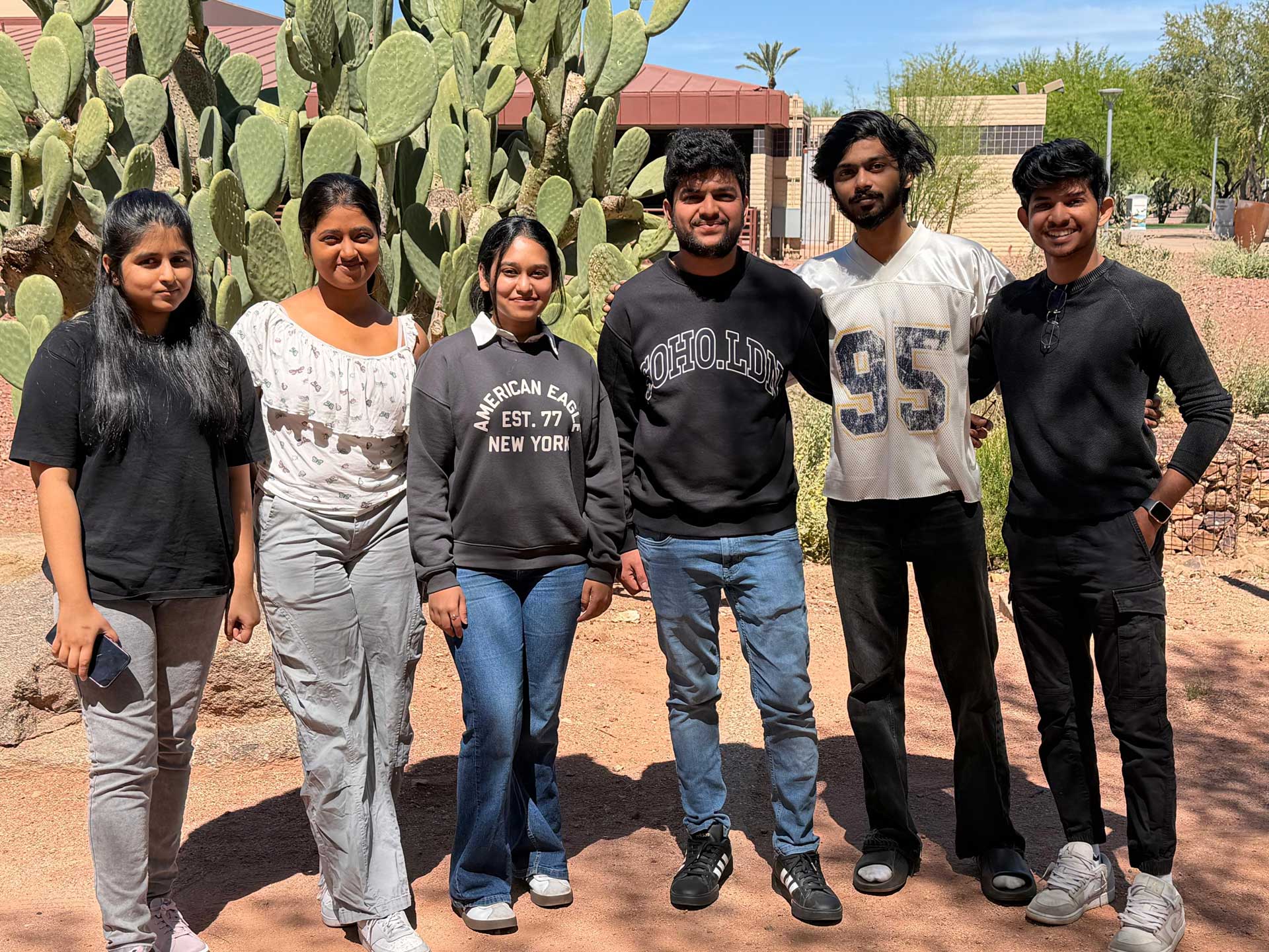 Harshith Basavaraju, Manasi Shanmukhaswamy, Gokul Selvan Tamizh Selvan, Annie Suzan Edwin Arokiaraj Caroline, Ekta Anturkar and Sricharan Anbarasu of Industry Team 17 in SER 517.